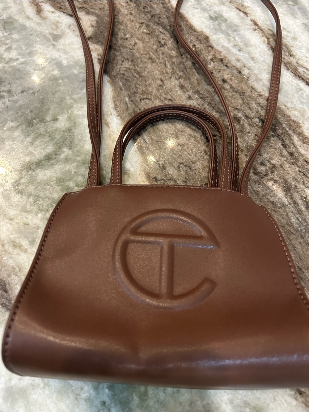 Telfar Brown small shopping bag GUC
